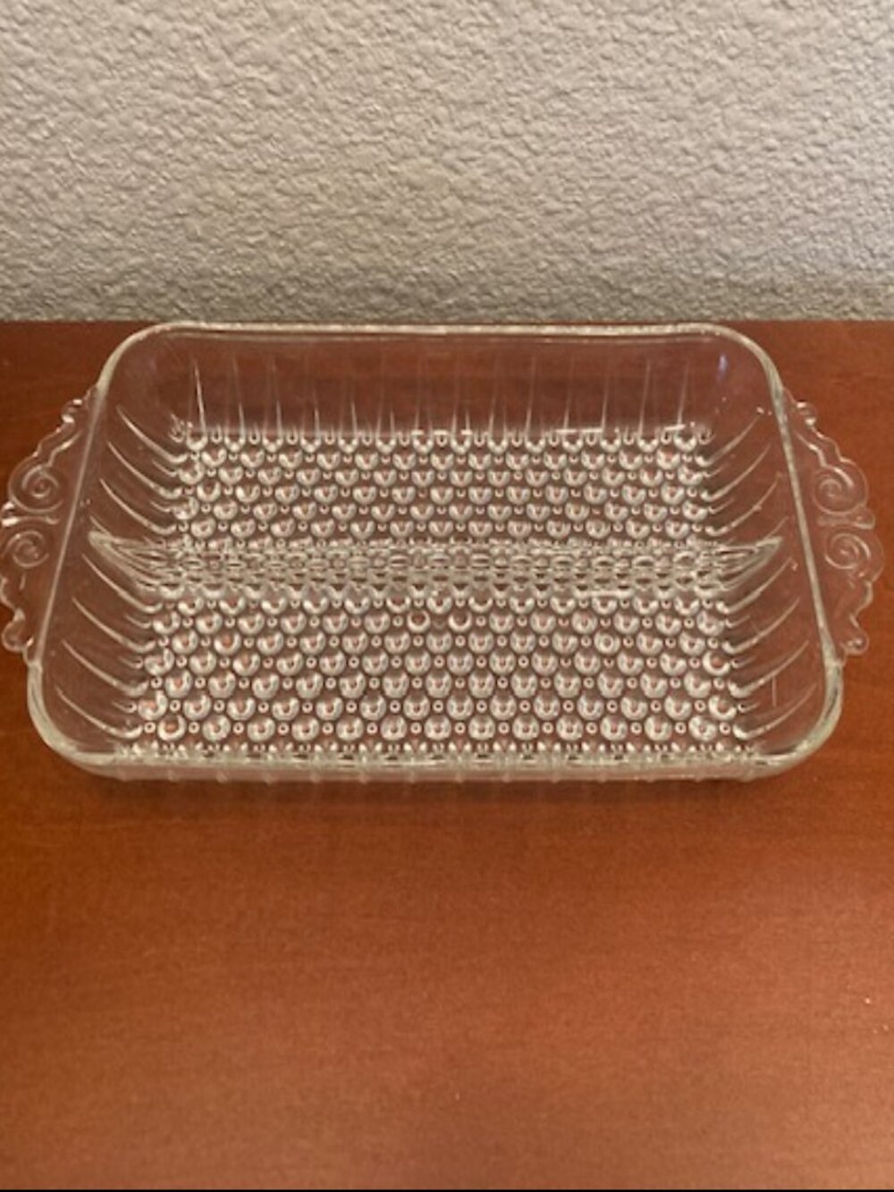 Vintage Crystal Clear Divided Glass Dish - 10" long